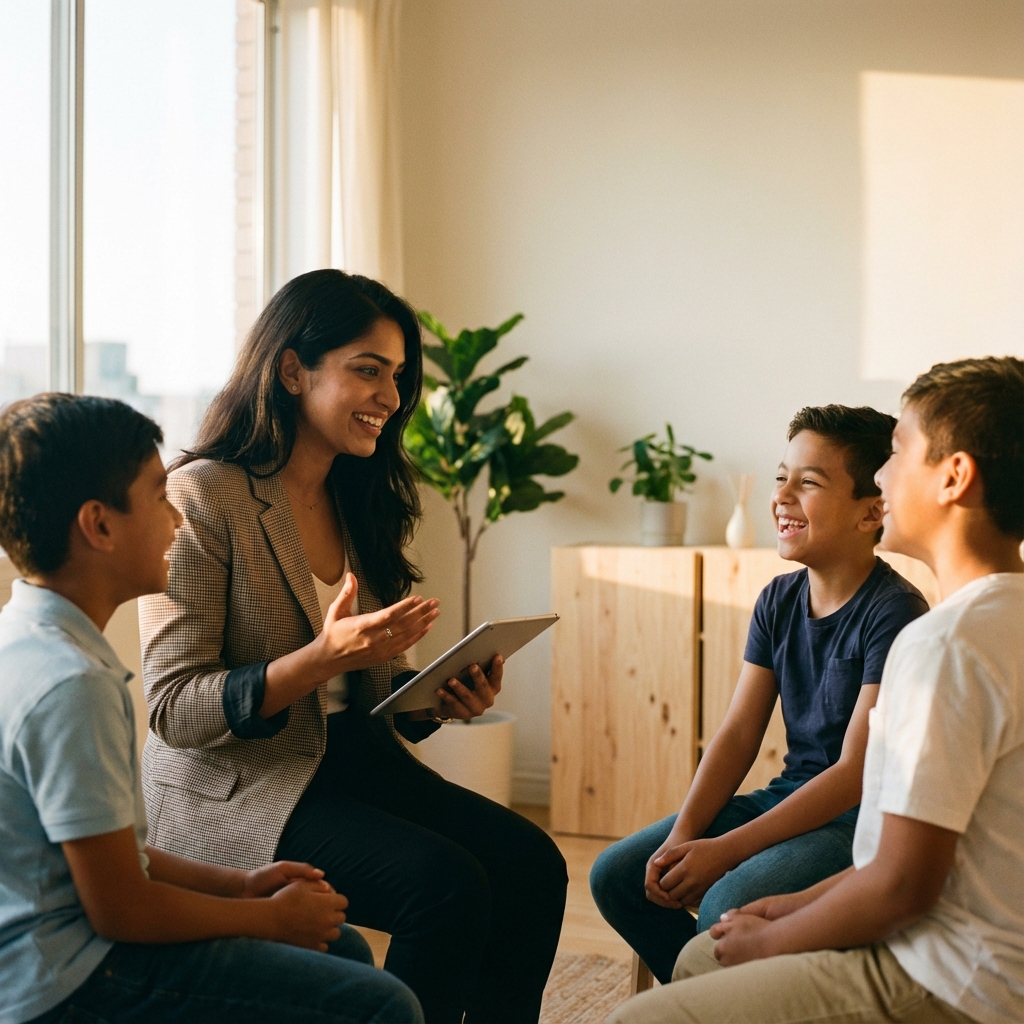 Students learning finance